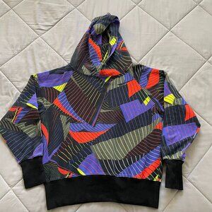 Christopher Kane men's multicolor geometric sweatshirt hoodie, size M